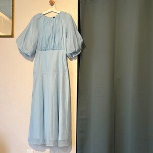 SHEIN Light Blue Long Sleeve Dress